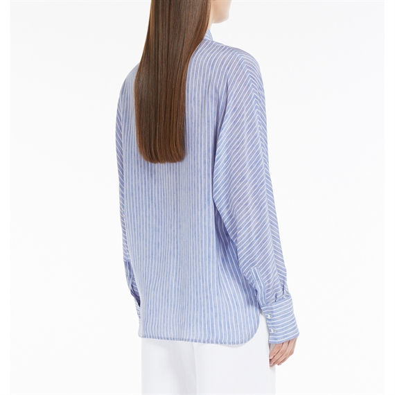 Max Mara Studio Dinar Skjorte, Light Blue Stripe 